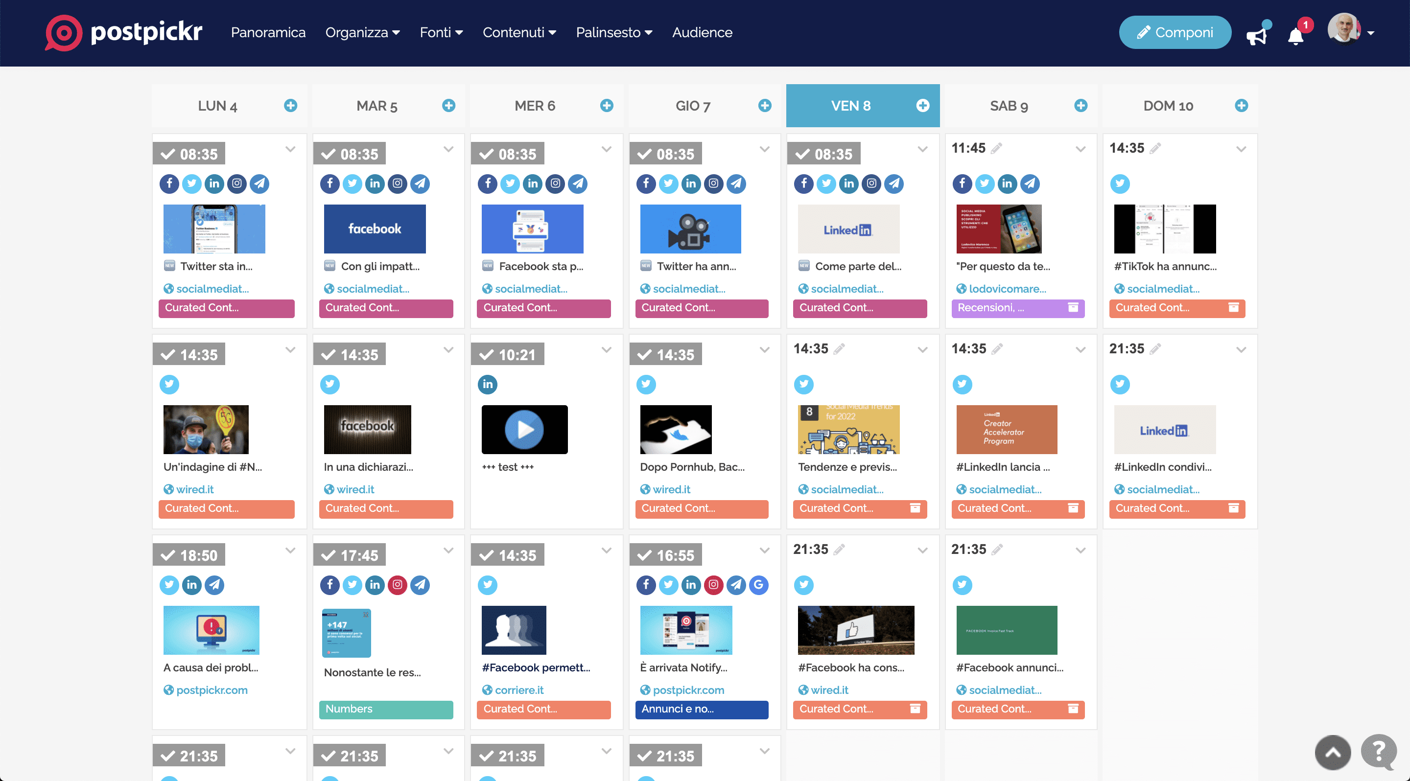 esempio calendario editoriale